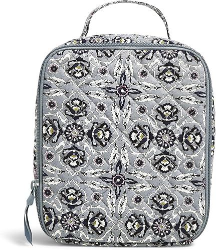 Vera Bradley Bolsa de almuerzo de algodón para mujer, mezclilla, zul marino
