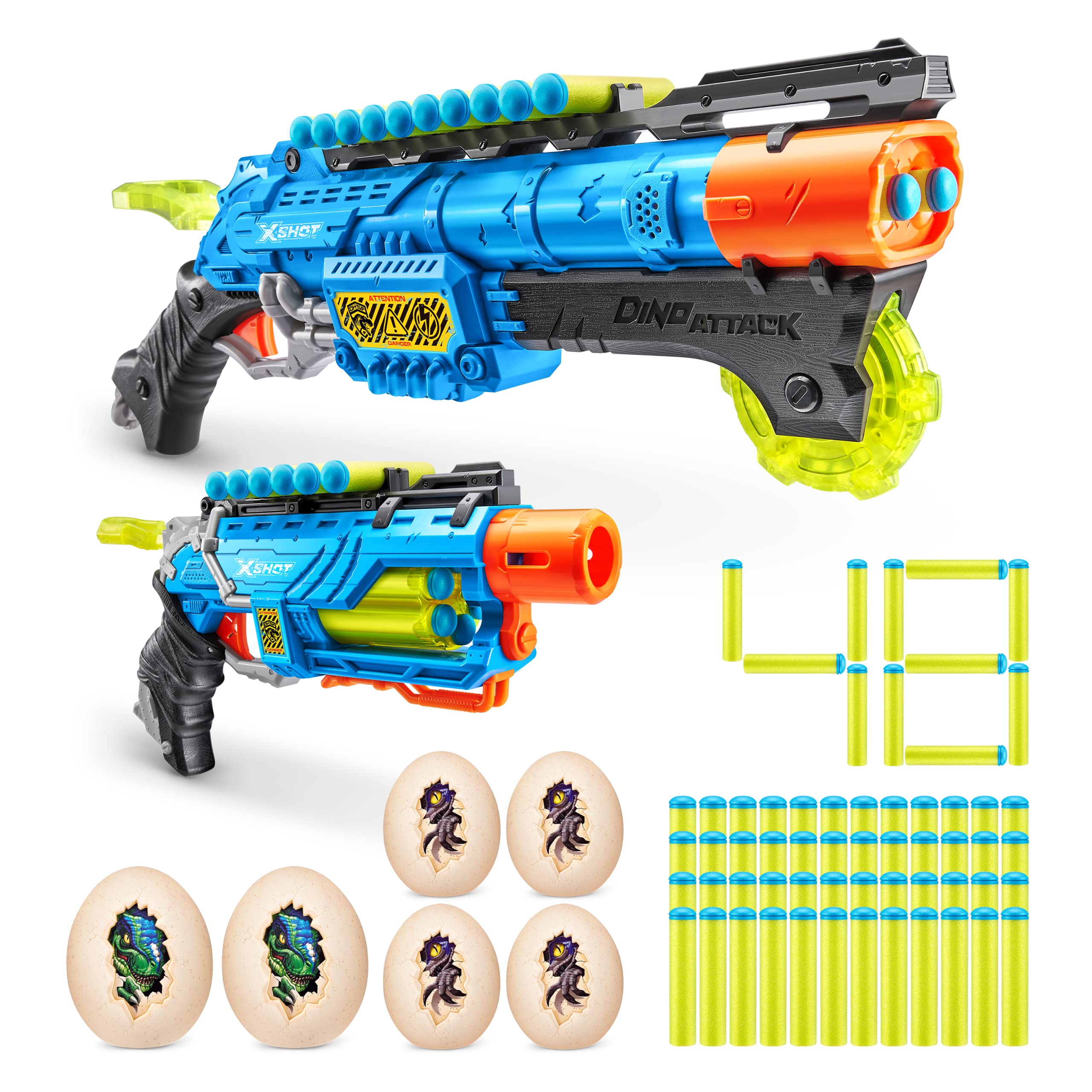 Zuru X-Shot Ultimate Dino Attack Combo Pack of 2 Guns,48 Darts and