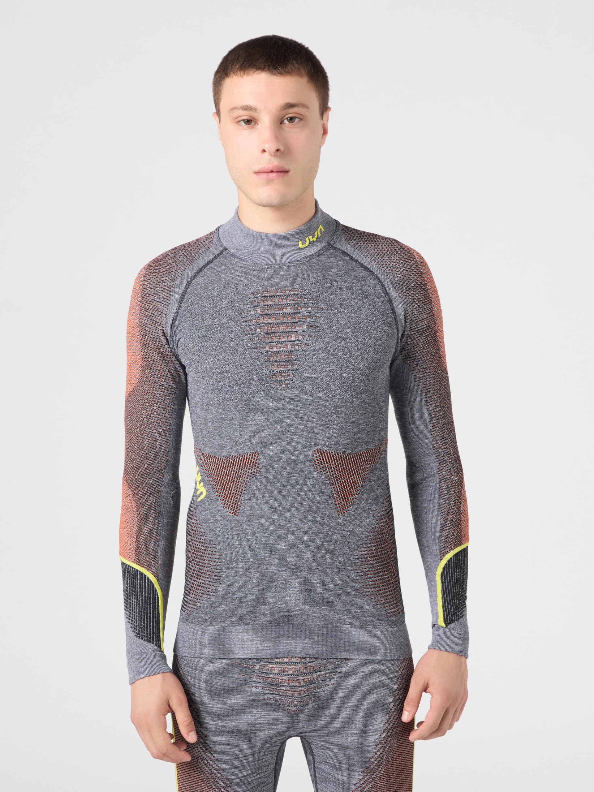 UYN Man Ambityon UW Shirt LG_SL. Melange Turtleneck Uyn Ambityon Maglia Intima Dolcevita Manica Lunga da Uomo Melange Uomo