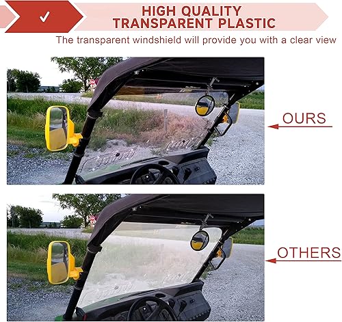 Miniatura 5 de ECOTRIC Parabrisas completo compatible con John Deere Gator XUV 550 560 590i 1,935.7 ft RSX 850i 860i resistente transparente resistente a los