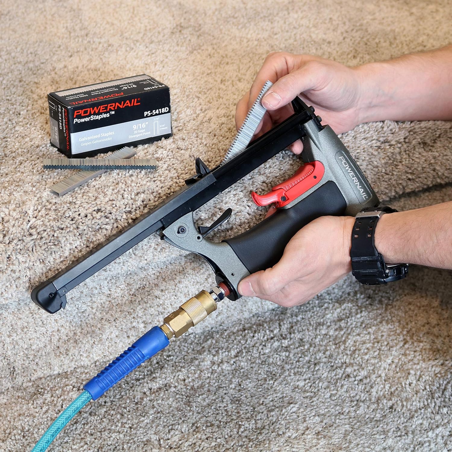 Powernail 20ga Pneumatic Carpet Stapler Tackers & Staplers Industrial