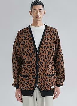 ワコマリア　レオパードカーディガン23ss WACKO MARIA ワコマリア LEOPARD HEAVY MOHAIR CARDIGAN - CONUR