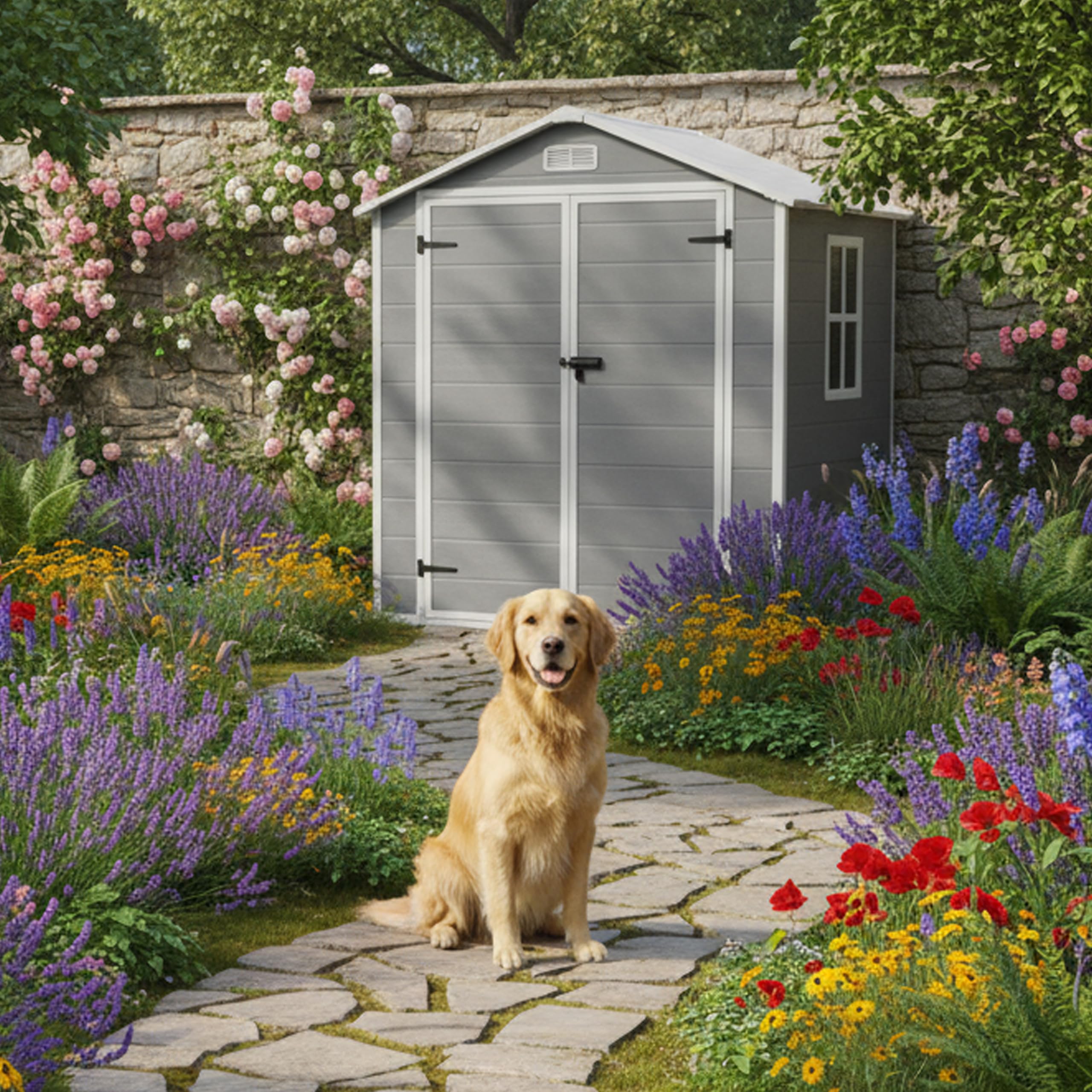 Garden Universe Plastic Garden Shed 5' 6