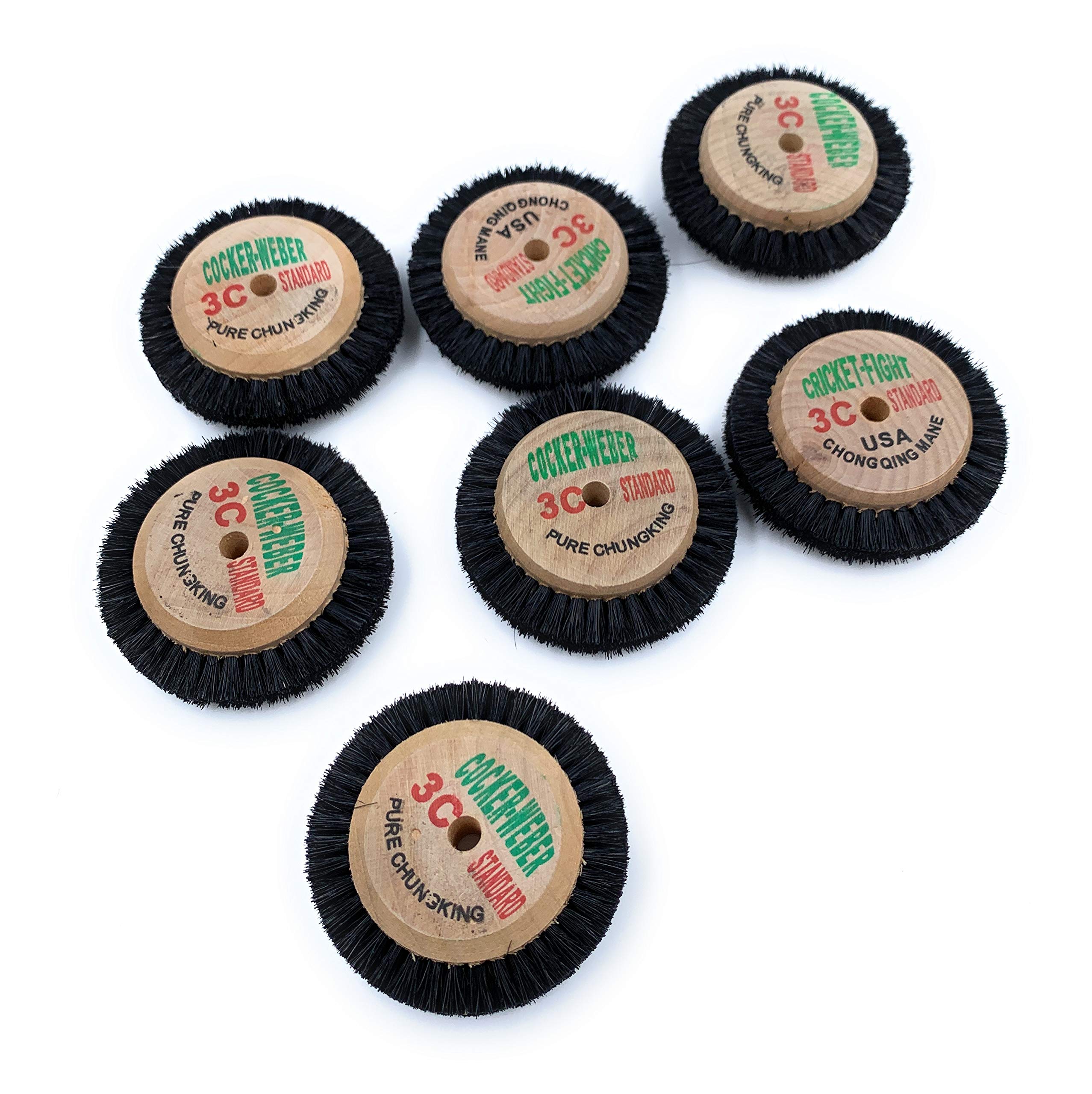 Aone 3C Circular Brush 3 Row Hard Bristles Wheels 12 pcs Pure Chungking Wooden Hub Multipurpose for Dental Work, Jewellery Making & Repair, Watchmaking, Model Making & Hobby Crafts DIY