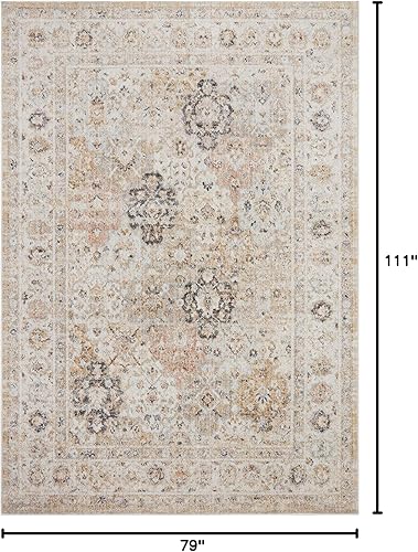 Miniatura 2 de Loloi Monroe Collection MON-02 - Alfombra de área beigemulti de 6 pies y 7 pulgadas x 9 pies y 3 pulgadas
