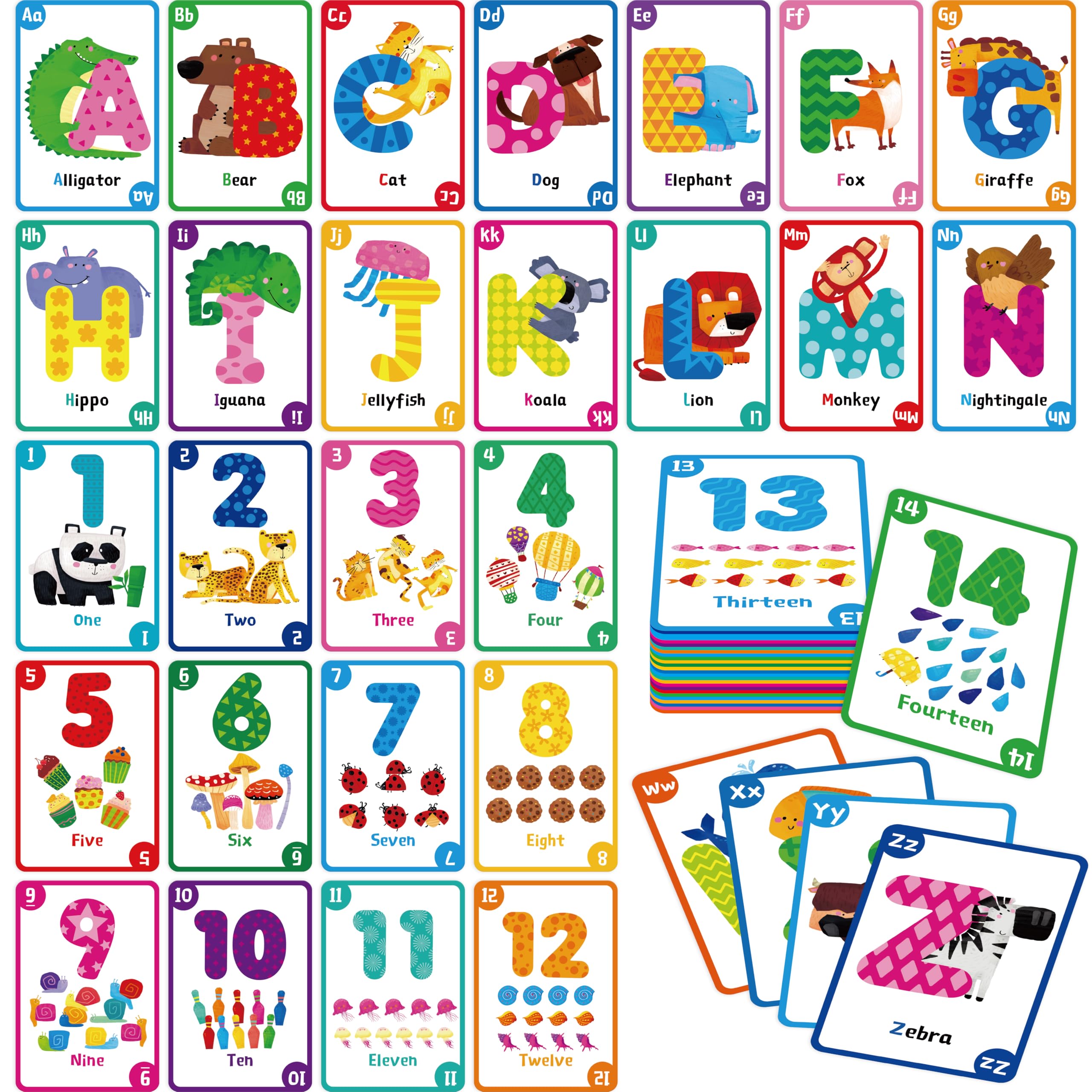 Amazon.com: Go Fish Card Game, 80 Alphabet & Number Cards Oversize