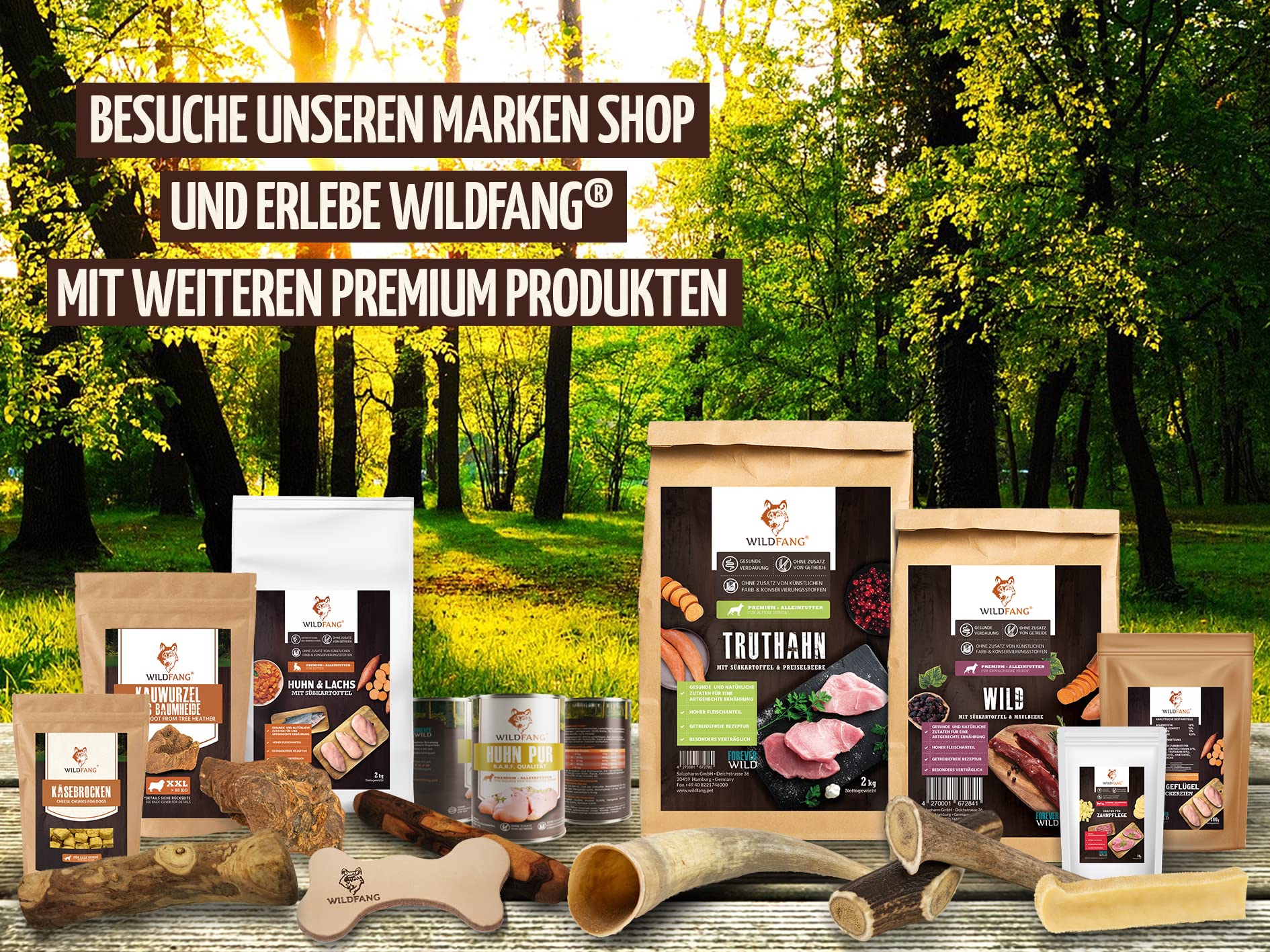Wildfang® Croquettes Sèches pour Chiens 2kg – Croquettes Sèches Premium au Saumon, sans Céréales & sans Gluten, avec Ingrédients Naturels, sans Sucre Ajouté, Nourriture pour Chiots – Pack de 2