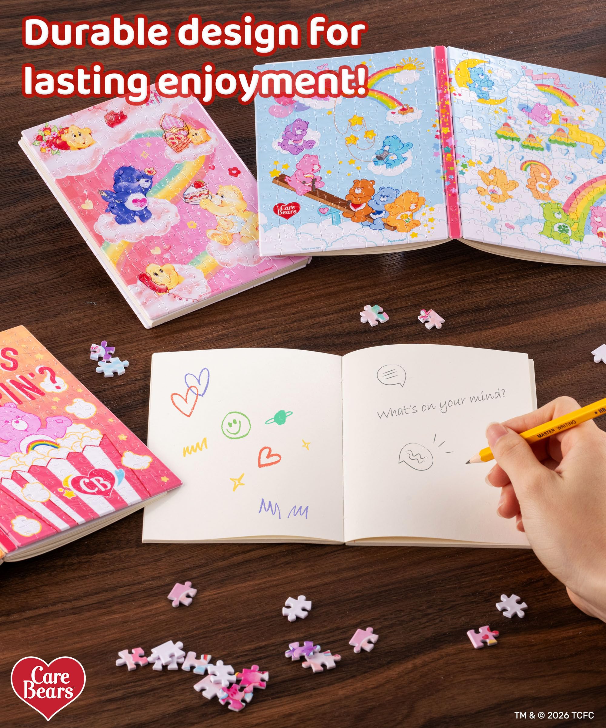 Care Bears X PieceRelax – Puzzles A6 pour adultes – Belle journée – Cadeau unique et décoration d'intérieur avec puzzle en plastique pour carnet [YB1049]
