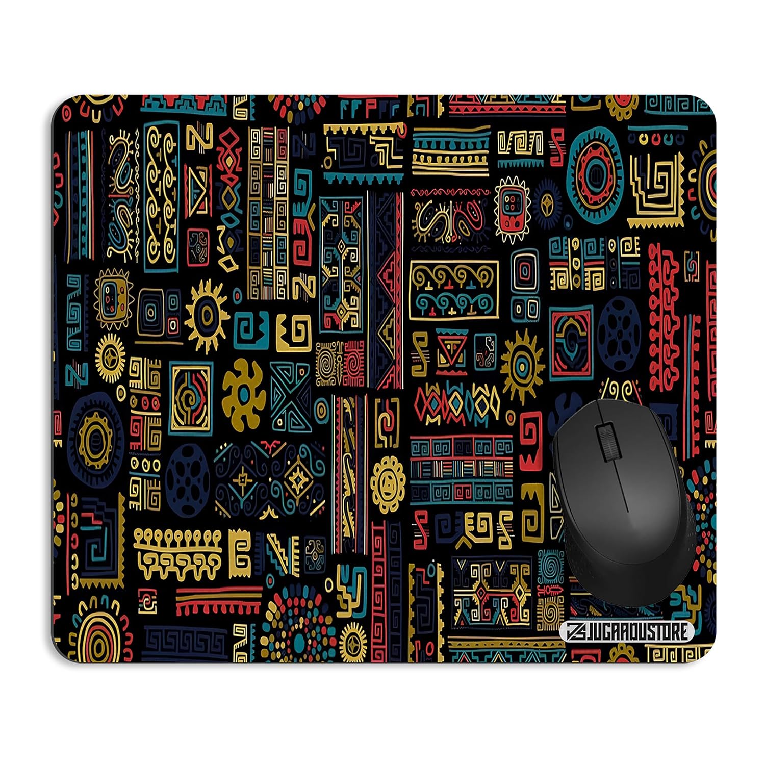 Printed Mousepad for Laptop, PC & Office Desk | Anti-Slip Rubber Base | Stylish & Designer Mouse Pad for Gaming, Students, Work from Home Use (9 X 7 inch) -Colors of The Tribe