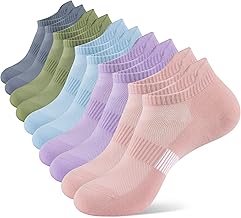 YOJOOM Running Socks for Womens 5 Pairs Cotton Ankle Trainer Socks Ladies Breathable Casual Low Cut Sports Seamless Sock