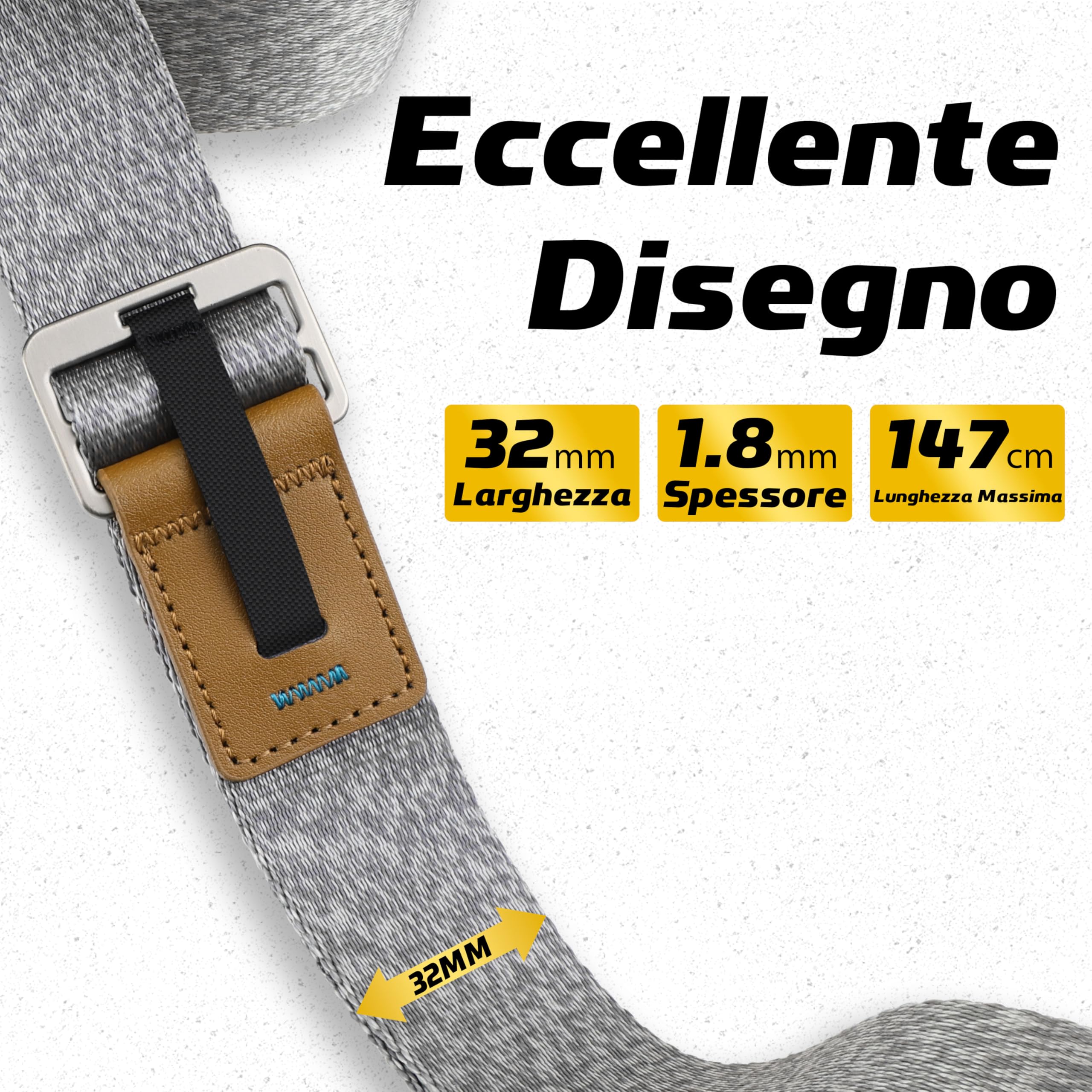 Sunya Tracolla per Fotocamera con sgancio rapido, realizzata in nylon avanzato, regolabile con una mano, compatibile con tutte le fotocamere, carico massimo 90 kg.