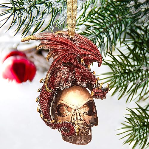 Miniatura 106 de Design Toscano Frost The Gothic Dragon - Adorno navideño para decoración navideña, 3 pulgadas de ancho, 3 pulgadas de profundidad, 5 pulgadas