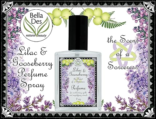 Miniatura 5 de Perfume en aerosol de lila y grosella espinosa Botella de vidrio de 2 onzas Perfume de Yennefer Fragancia sin ftalatos Aroma de una hechicera de
