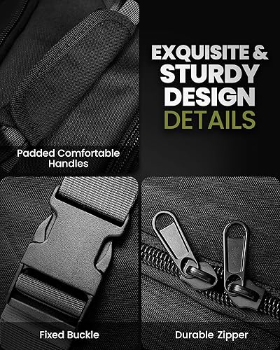 Miniatura 5 de OutdoorMaster Bolsa de viaje de golf acolchada con ruedas reforzadas, 900D Oxford resistente al desgaste e impermeable, funda de viaje de golf