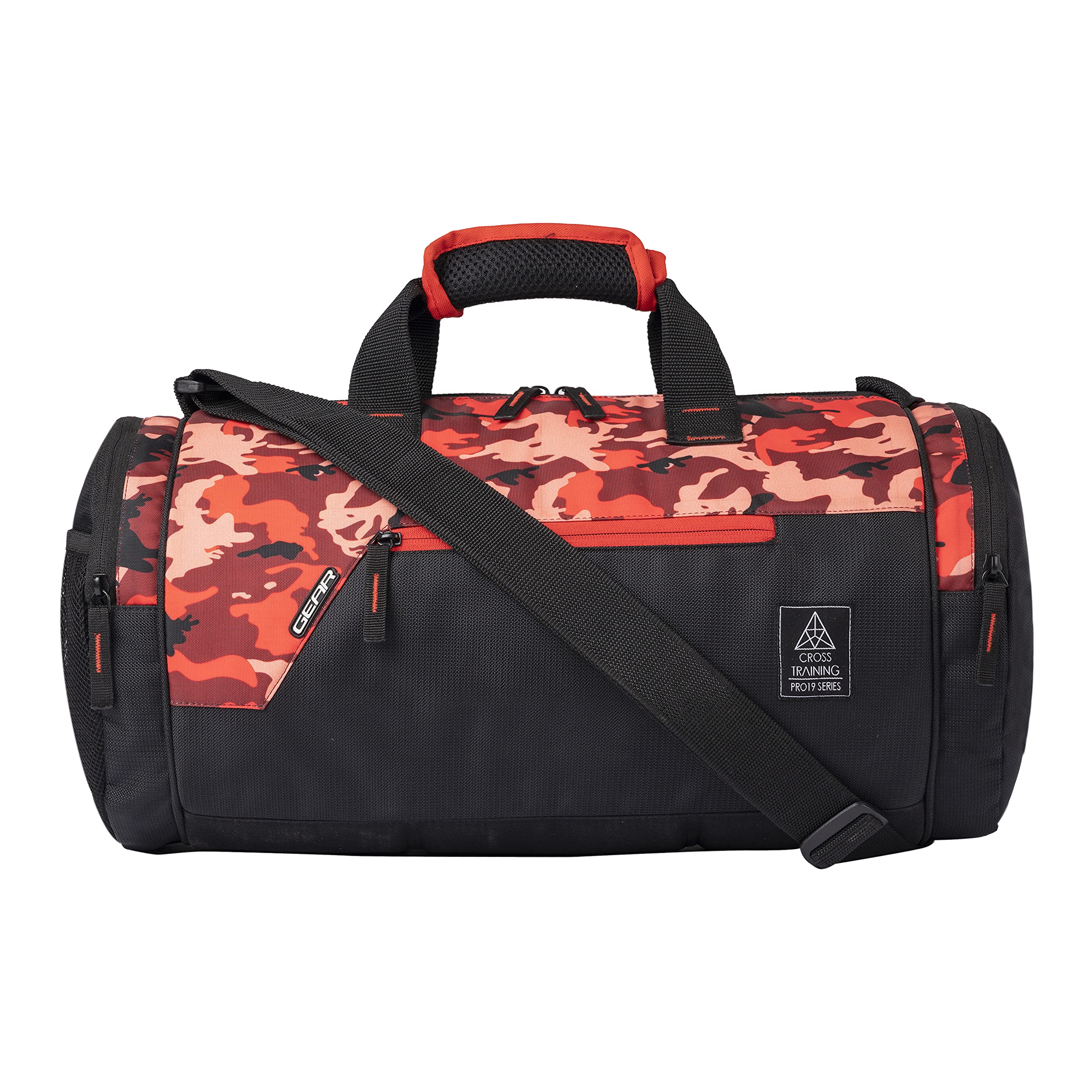 Gear Cross Training 22 Ltrs Travel Duffel for Gym, Sports, Training (Orange Camo) (DUFCRSTNG0614)-image-38