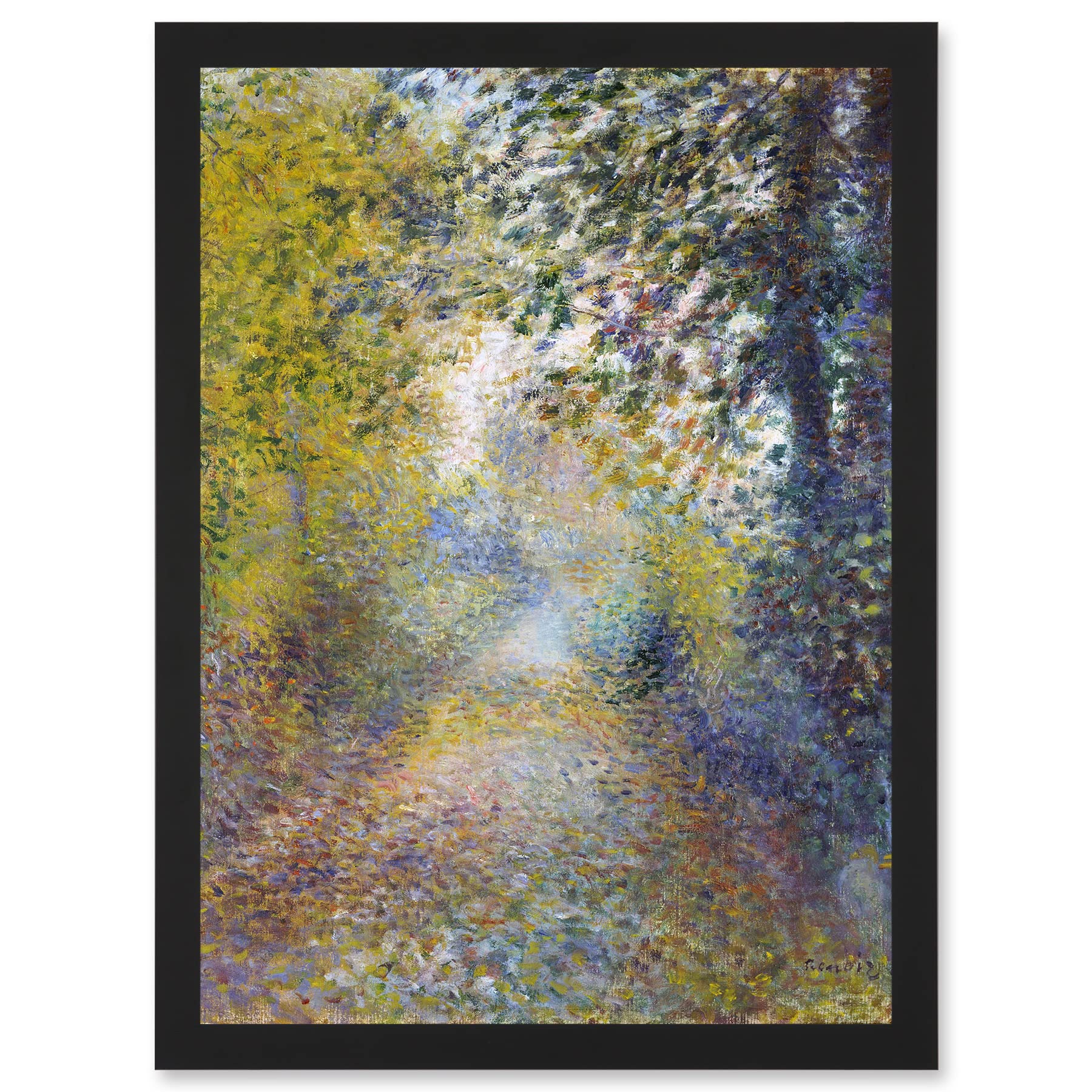 Artery8 Renoir In The Woods Painting Landscape Artwork Framed Wall Art Print A4