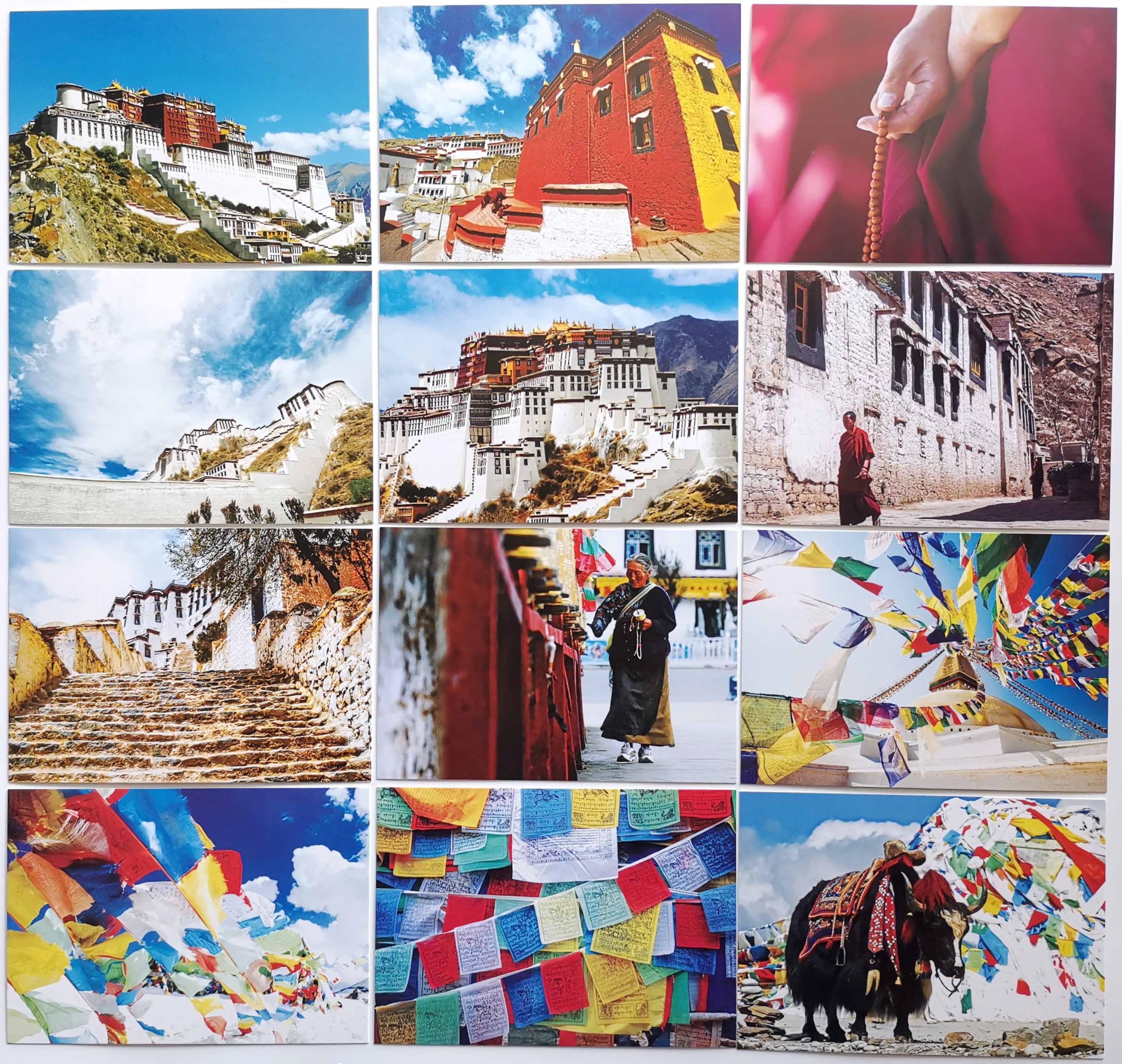 Generic 30Pcs Tibet Postcards Journey to Lhasa Landscape Photograph Bulk Postcards Thank you Cards Blank Postcards