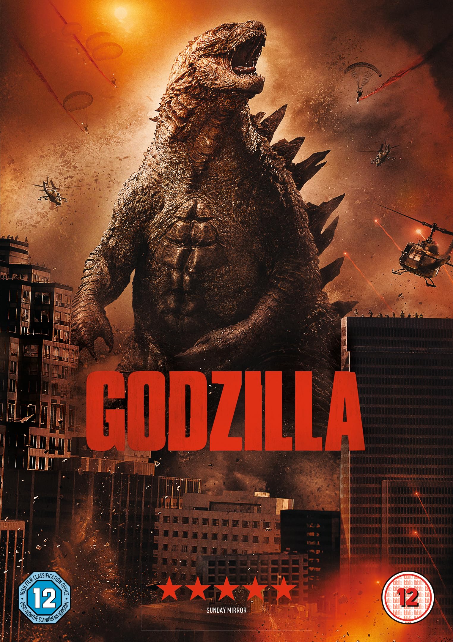 Godzilla (DVD, 2014) Monster Sci-Fi Horror NEW SEALED PAL Region 2