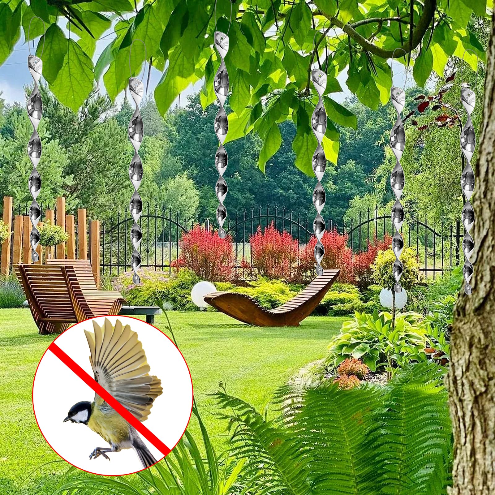 Répulsif Jardin Multi-couleurs 10× Répulsifs Oiseaux Réfléchissants - 30 Cm Anti-Pigeons Pour Jardin, Balcon, Arbres Fruitiers Répulsif Oiseaux