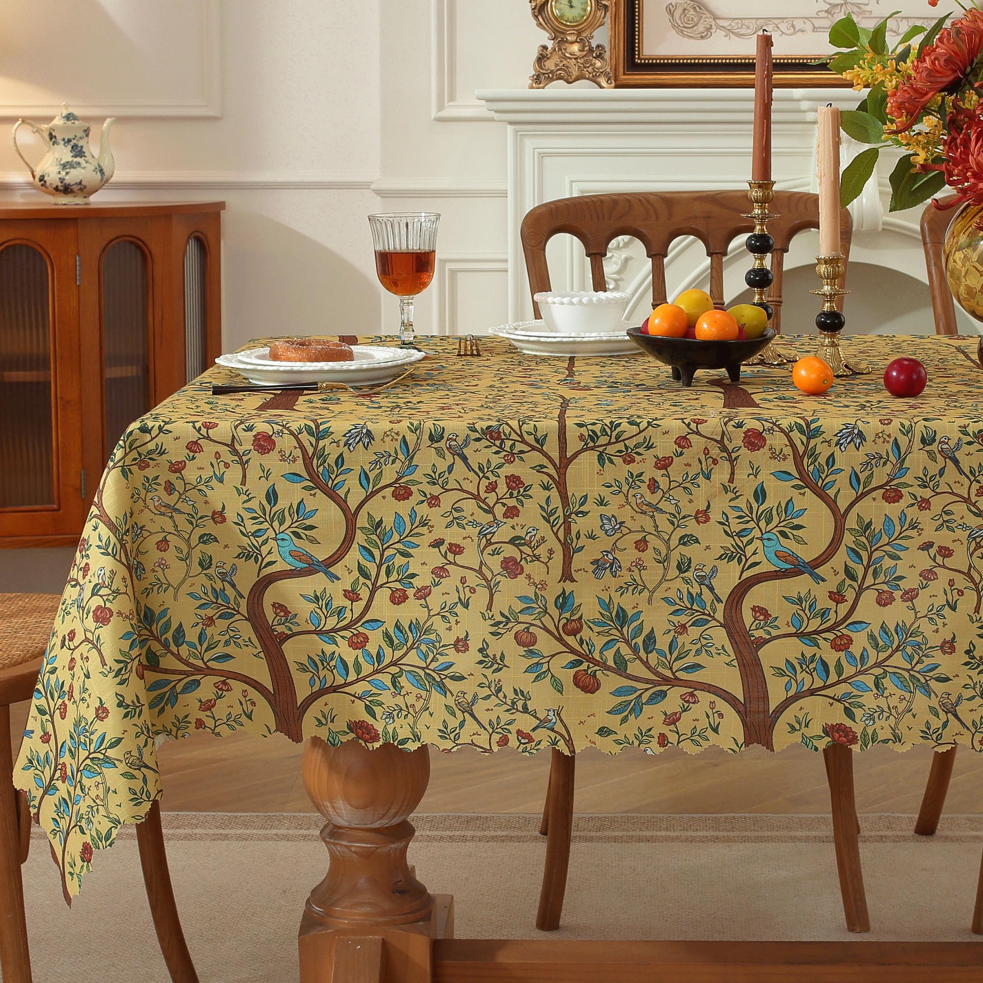 Photo 1 of HOMOHEINI Rectangle Tablecloth 52 x 70 Inch, Trees Pattern