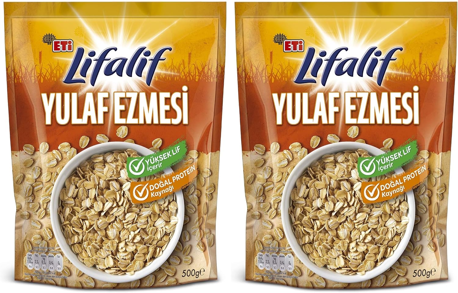 Eti Lifalif Yulaf Ezmesi 500 g 2li paket - 500 g 2li paket