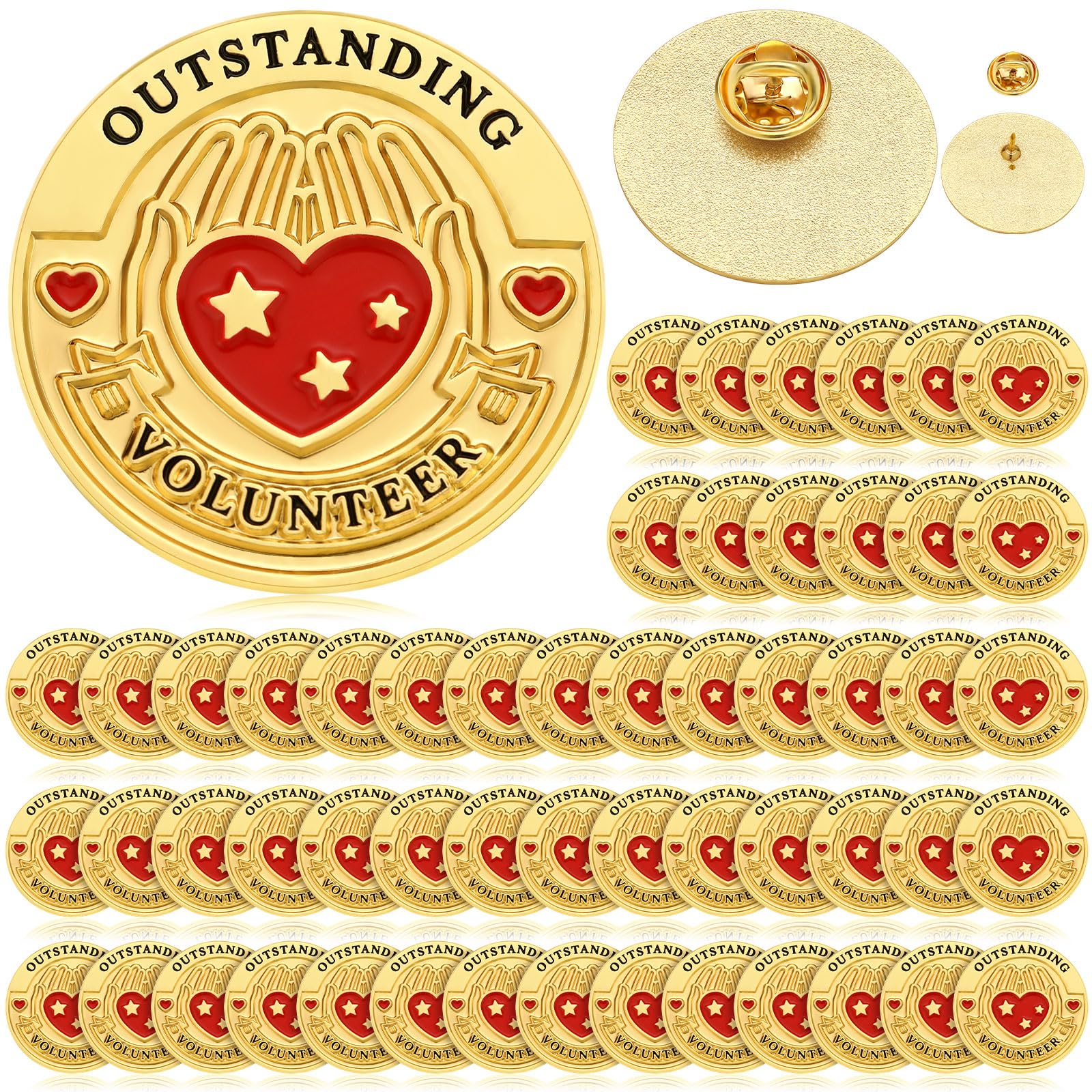 Tondiamo 54/18 Pcs Volunteer Appreciation Gifts Pins Bulk