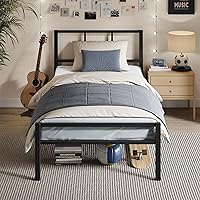 VASAGLE Struttura Letto Singolo 90 x 190 cm, Testiera