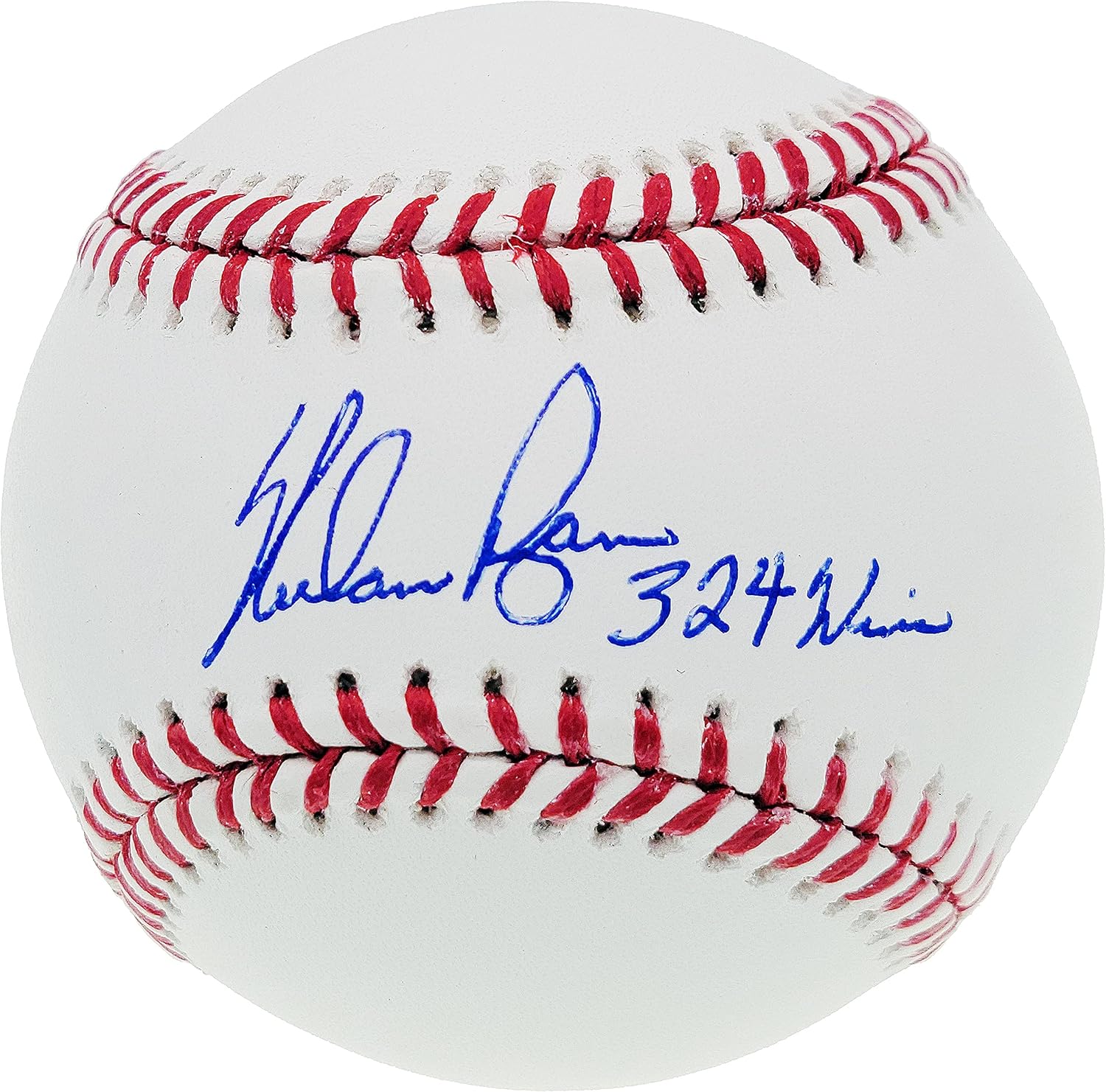 Nolan Ryan Autographed Official M.L.B Baseball Rangers"324 Wins" Beckett BAS Stock #201273