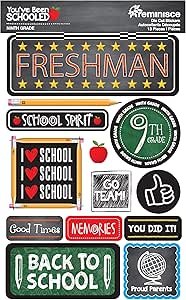 Reminisce Been Schooled 8th Grade Stickers - Scrapbooking Supplies For School Memories
