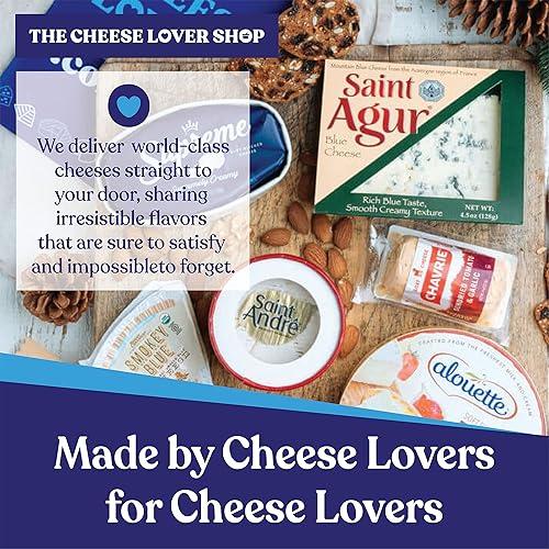 Vista 7 de The Cheese Lover Shop - Caja de regalo para fiestas de 12, plato de queso con 7 quesos gourmet con 4 acompañamientos, juego de regalo de muestra