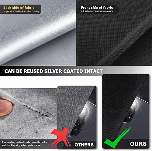 Miniatura 4 de LazBlinds Cortina opaca portátil, cortinas opacas de viaje, cubierta de ventana ajustable y extraíble, persianas temporales para guardería o