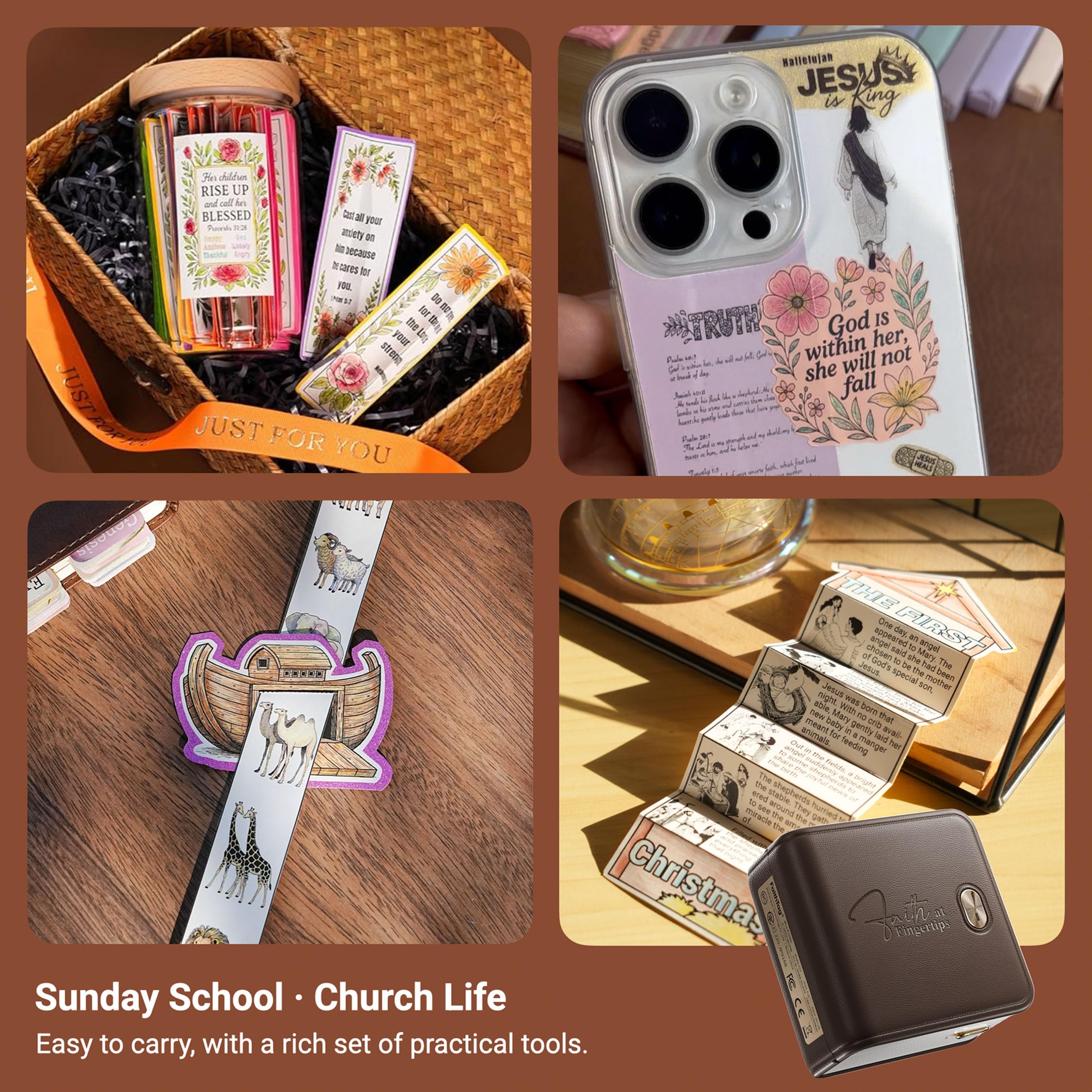 Kit de suministros de estudio con pestañas adhesivas para versículos de la Biblia, F21, regalos religiosos para mujeres cristianas, hombres, adolescentes, niños, diario de estudio
