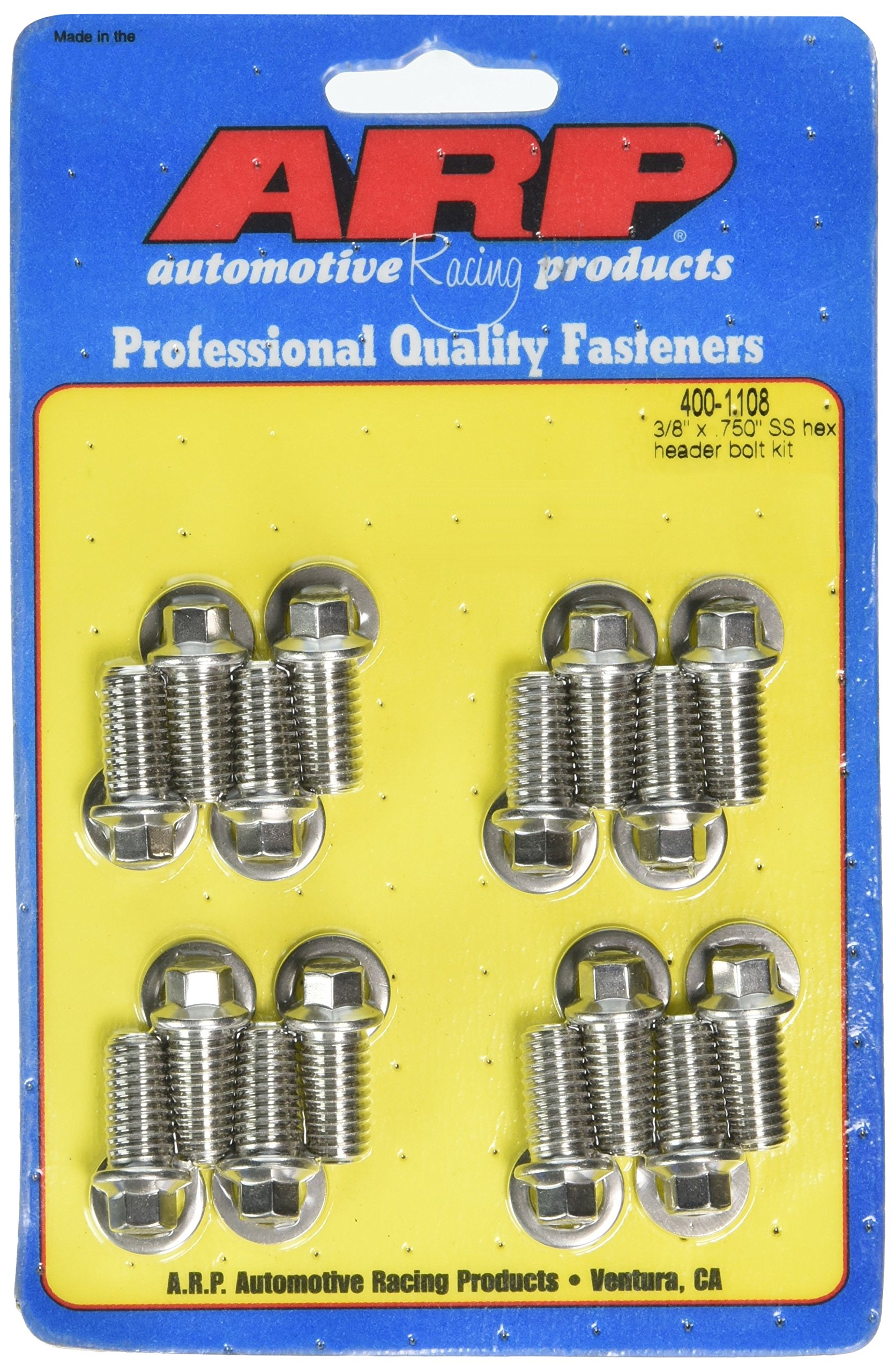 ARP 4001108 Stainless 300 Hex Header Bolt Kit - Pack of 16