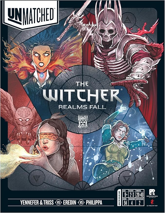 The Witcher PreRelease: Breaking Records Already 11 917Bun+jNEL. AC SX679 Restoration Games Unmatched The Witcher Realms Fall - Strategy Board Game for 2 to 4 Players - Witcher Heroes Expansion with Four Battlefields - 30 Min Playtime - Ages 9+