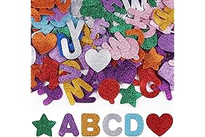 280PCS Foam Letters Stickers, A-Z Self-Adhesive Felt Alphabet Stickers for Kids Craft & School Projects