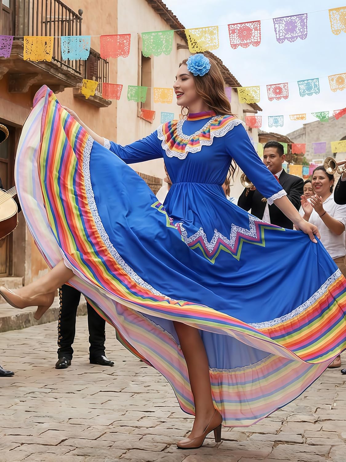 Cinco De Mayo Dress - Women's Mexican Fiesta Costume - Traditional Folklorico Dress for Women - Image 2