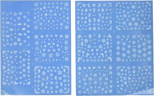 Wrapables Tatuaje de uñas de uñas, tatuajes de uñas de agua, transferencia de agua, tatuajes de diapositivas, calcomanías de uñas, copos de nieve