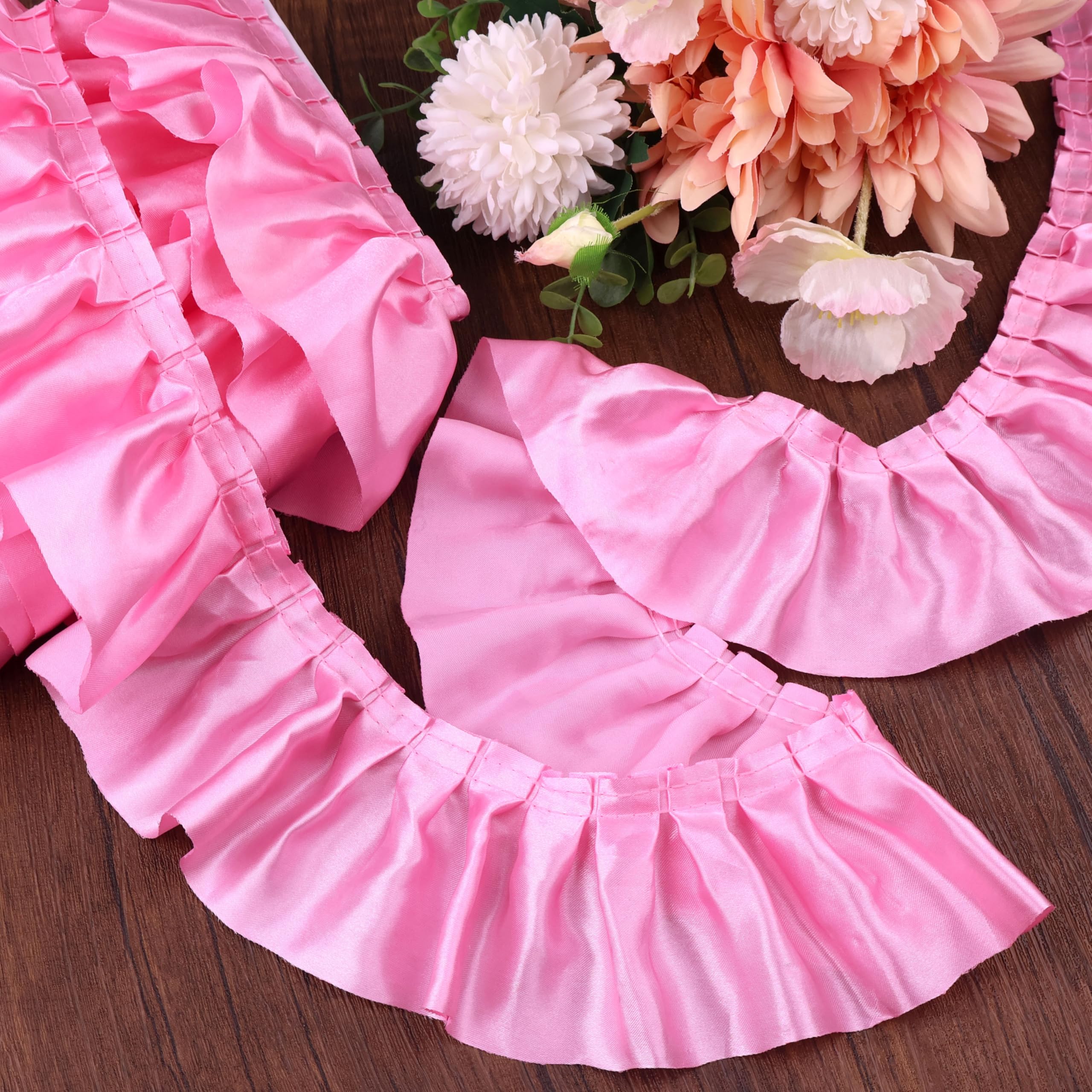 Amazon.com: Ruffle Ribbon 3inch Wide Ruffle Trim Lace Craft Supply