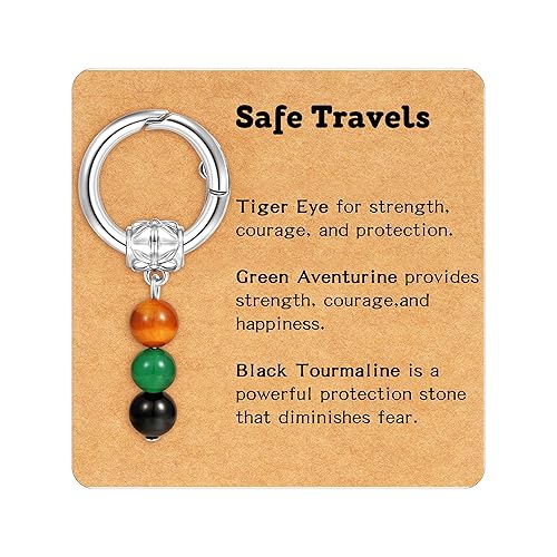 C-leen Healing Natural Crystals Keychain Gift for New Beginnings, Good