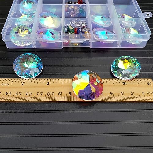 Miniatura 10 de Chengmu Colgante de prisma de lanza de 1.496in, 15 piezas colgantes de cristal de cristal, accesorios de cuentas de prisma de lágrima, collares de
