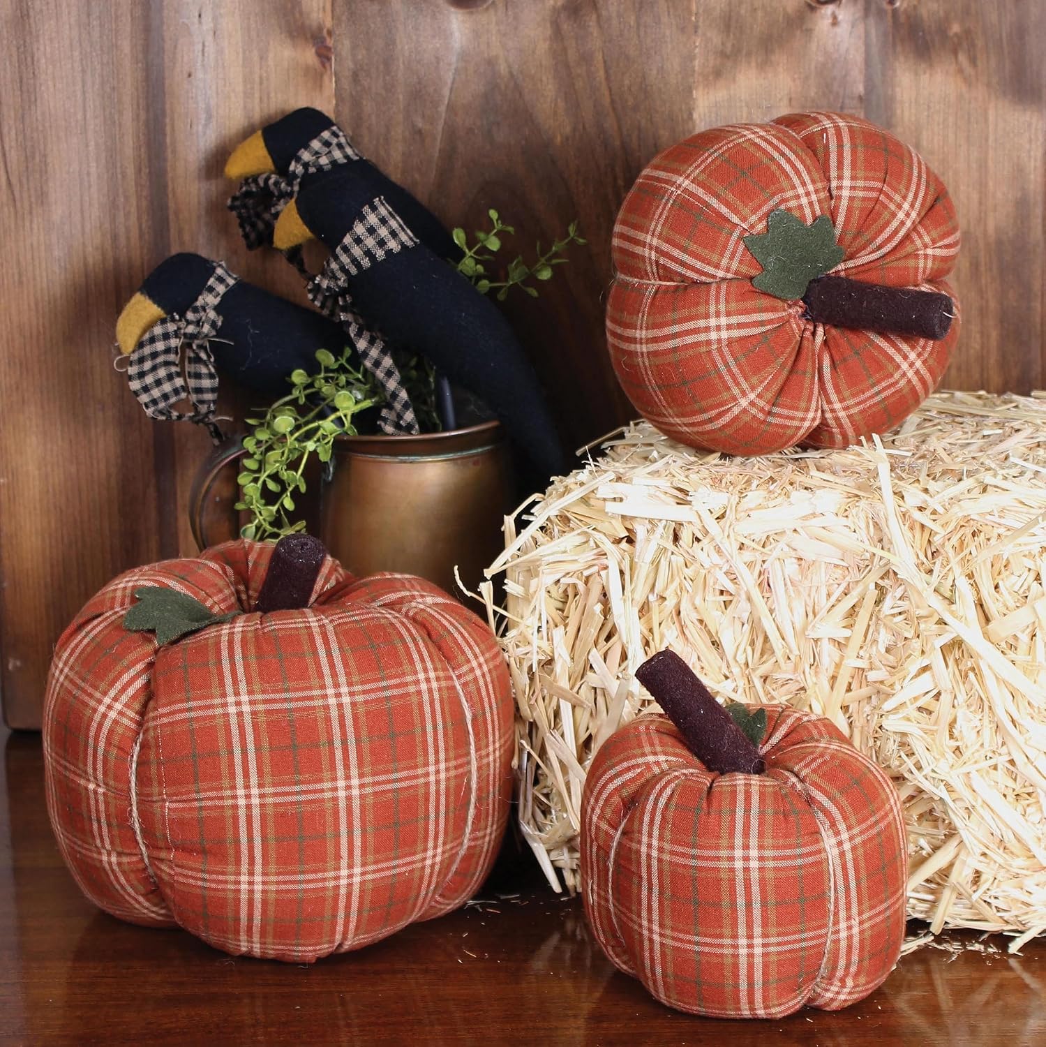 Pumpkin Spice Fabric Pumpkin 4"x3"