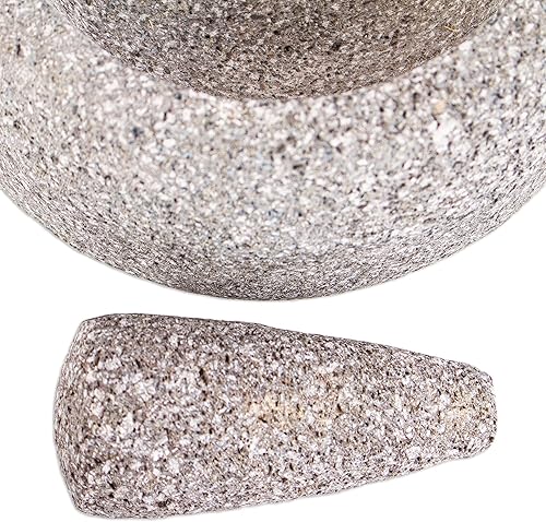 Miniatura 3 de NOVICA Artesano hecho a mano de basalto molcajete auténtico mortero piedra vajilla accesorios de cocina mezcla México Hacienda 'sabores