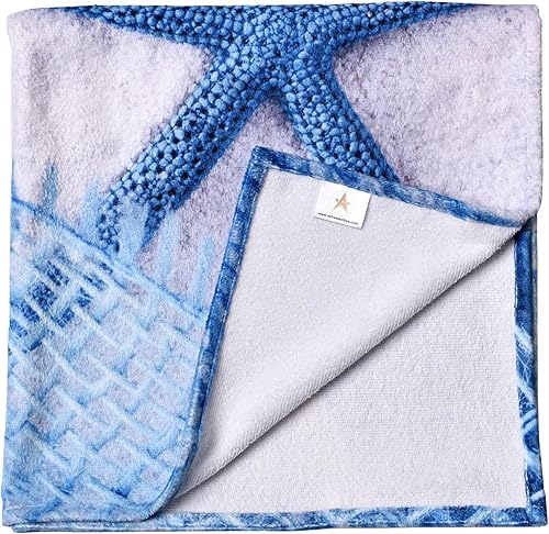 Miniatura 4 de Toallas de playa  Toallas de piscina  Impresión 3D  Algodón turco  para adultos y niños (estrella de mar)