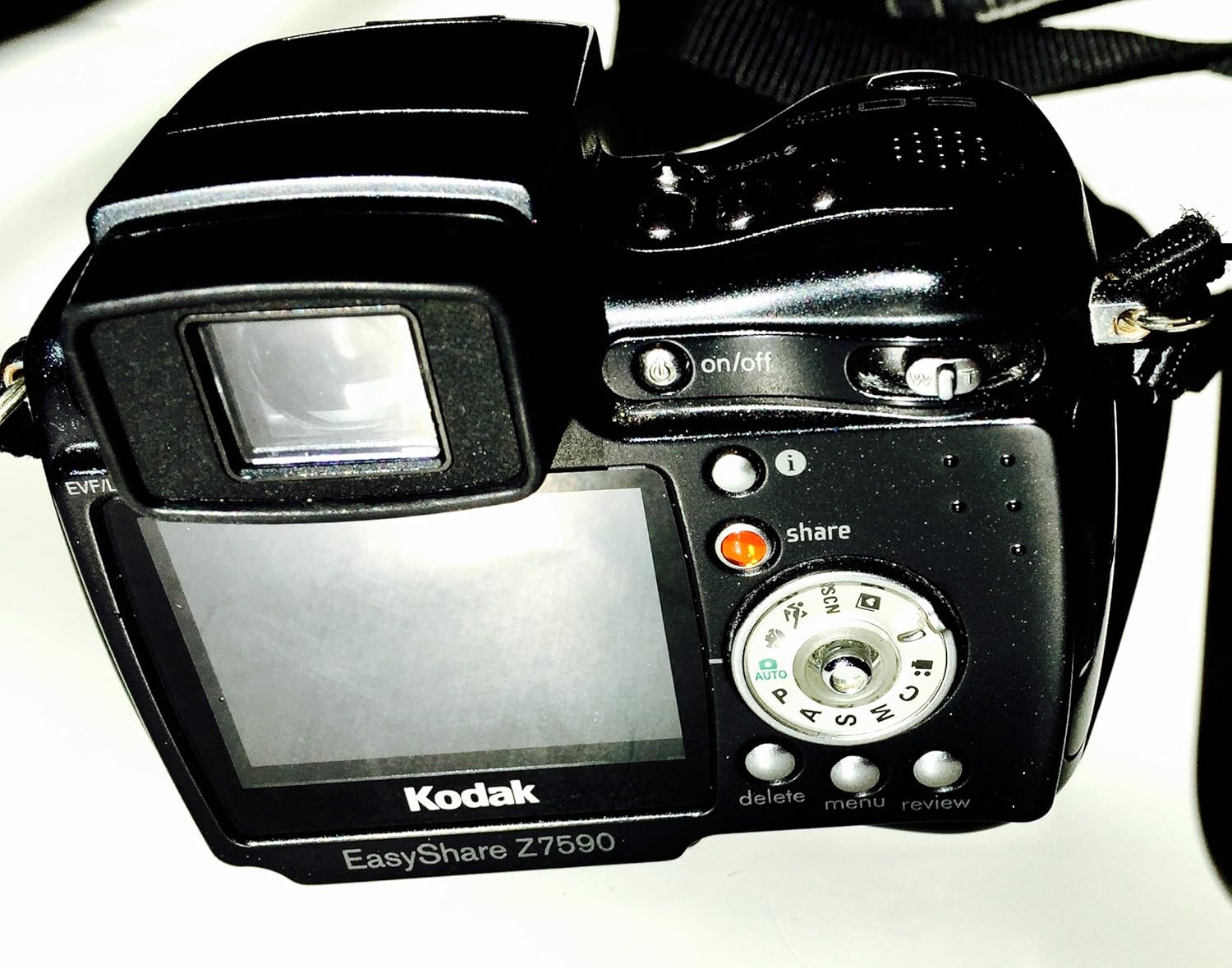 Back of KODAK EasyShare Z7590 Digital Camera with LCD and controls