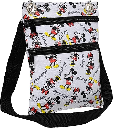Miniatura 7 de Disney Bolsa de pasaporte cruzado de viaje Mickey Minnie Eeyore Stitch All Over Print