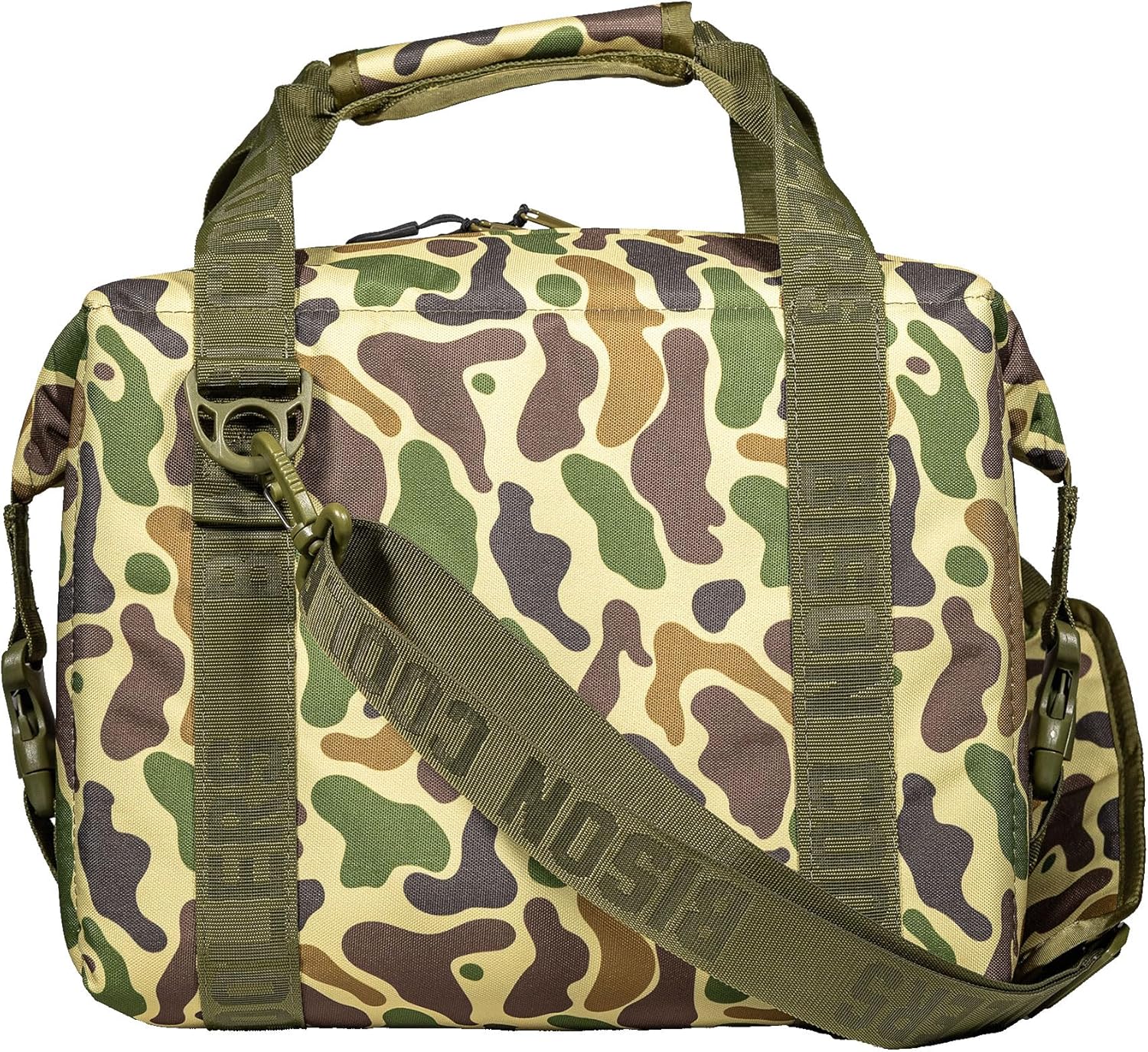 Bison Coolers Softpak 12 Can Made in USA, Soft Cooler Bag Insulated Leak Proof for Beach, Travel, Camping, Picnic, Car, Trips, 24+ Hour Ice Retention, Duck Camo
