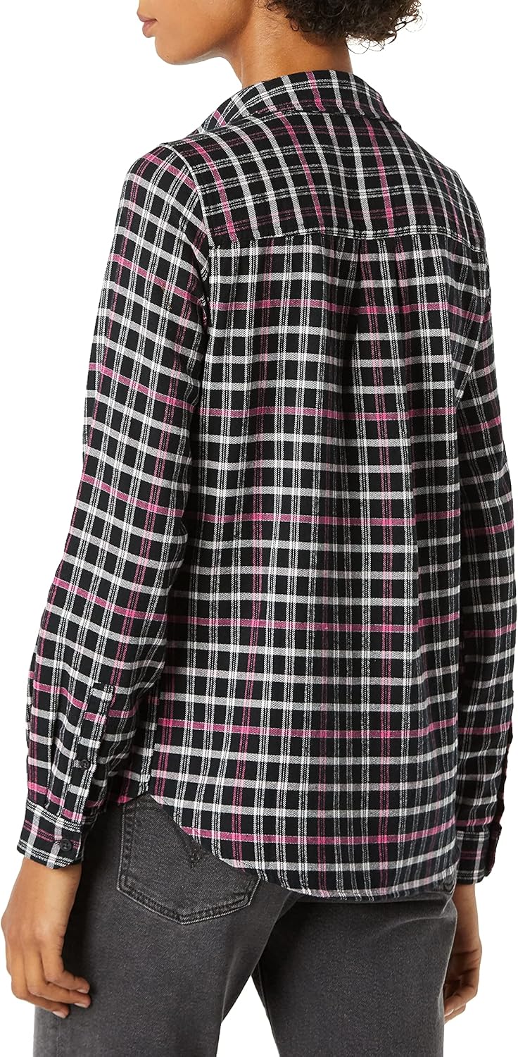 Goodthreads Women's Flannel Long-Sleeve Relaxed-Fit Half Placket Popover Shirt - Image 2