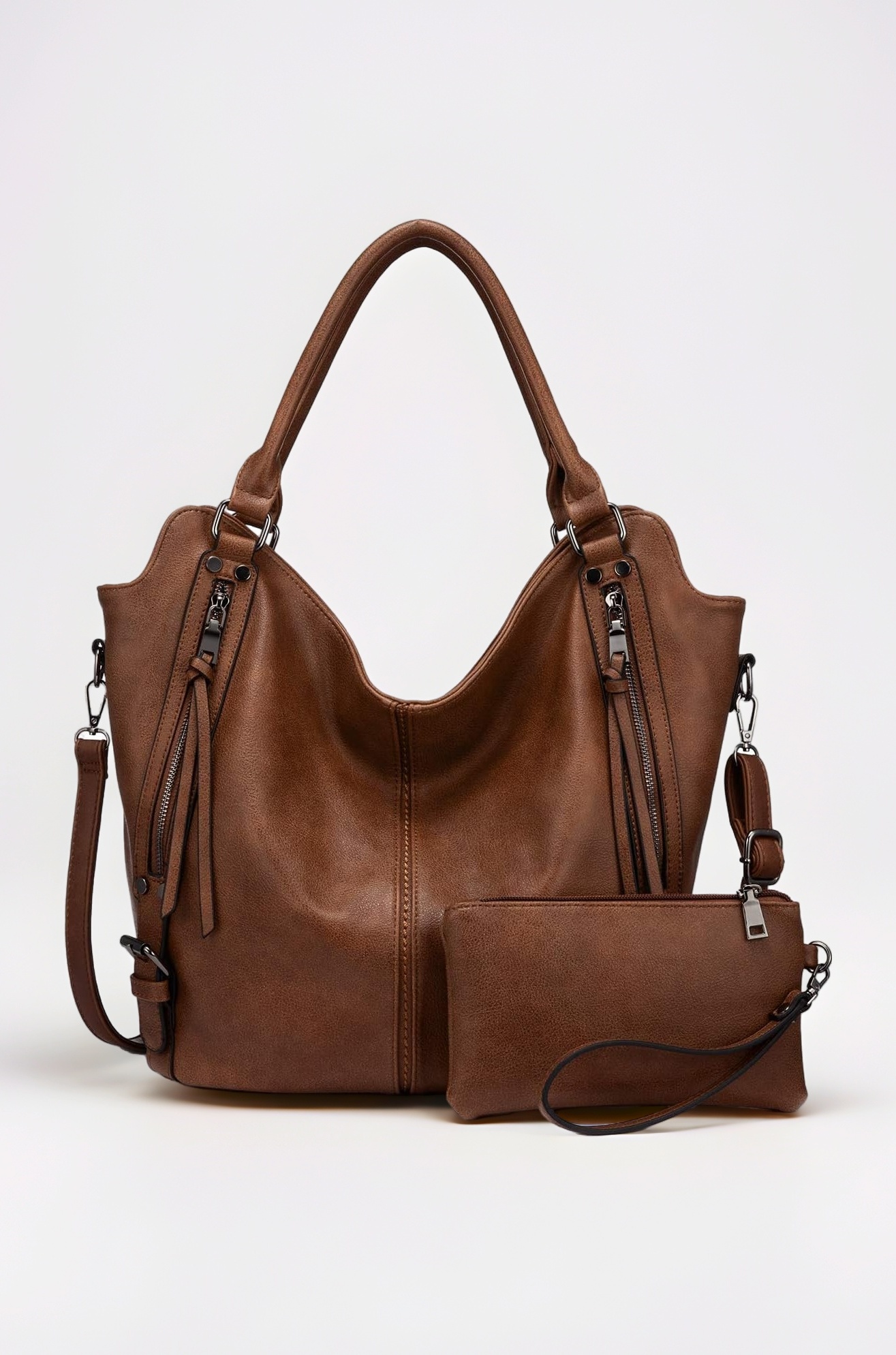 Hand Bags for Women Combo - Faux Leather Stylish Ladies Handbag Purse - Crossbody Shoulder Sling Bag with Adjustable Strap