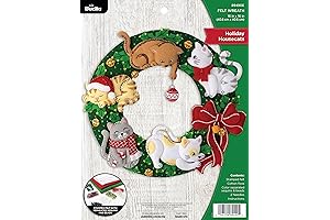 Bucilla DIY Wreath Kit: Unveil Your Festive Spirit with Needlepoint Precision