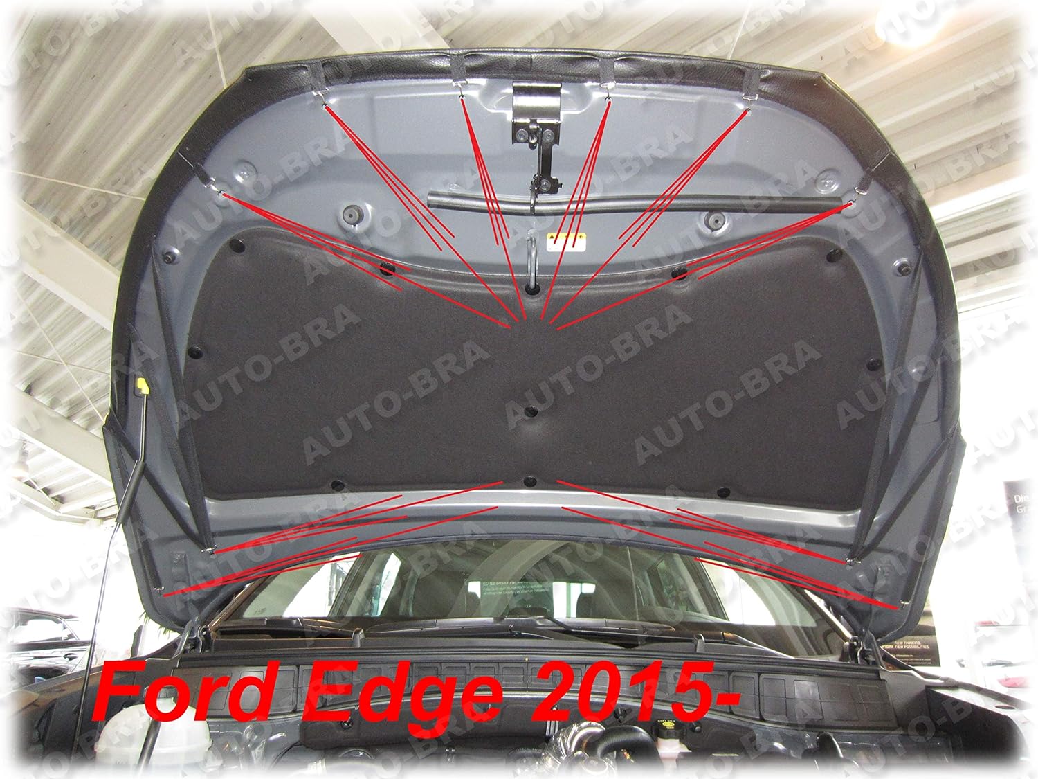 Hood Bra Front End Nose Mask Compatible with Ford Edge 2015-2019 Bonnet Bra STONEGUARD Protector Tuning
